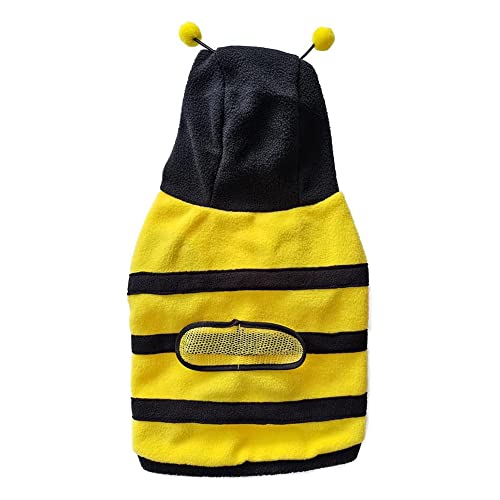 Dog Bee Costume Pet Cute Coat Puppy Clothes Cat Bumblebee Apparel with Hoodies for Small and Medium Dog (XL)