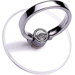 clear phone ring holder - ei sonador cell phone ring holder transparent stand finger grip (2 silver)