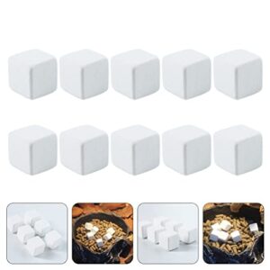 Mipcase Reptile Calcium 10pcs Professional Reptile Tank Substrate Calcium Cubes Safe Turtle Grinding Blocks (White) Aquarium