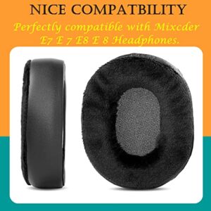 TaiZiChangQin Upgrade Ear Pads Earpads Ear Cushions Replacement Compatible with Mixcder E7 E 7 Headphones Hybrid Velour Black