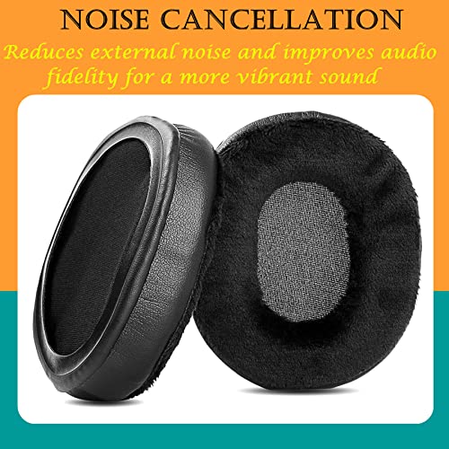 TaiZiChangQin Upgrade Ear Pads Earpads Ear Cushions Replacement Compatible with Mixcder E7 E 7 Headphones Hybrid Velour Black