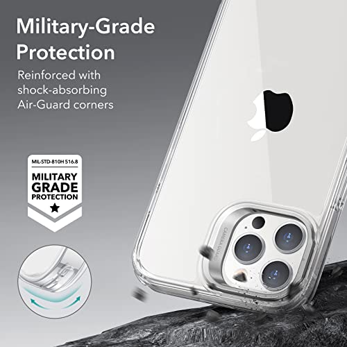 ESR Classic Kickstand Case Compatible with iPhone 14 Pro Max Case, Clear Case with Stand, Military-Grade Protection, Built-in Camera Ring Stand, Scratch-Resistant Acrylic Back, Clear