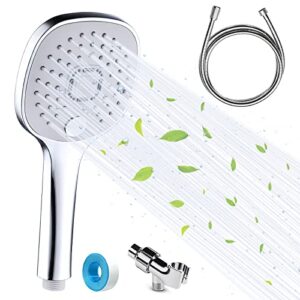welan shower head with handheld, 3 spray modes high pressure shower heads with hose , high flow hand held rain showerhead with stainless steel hose