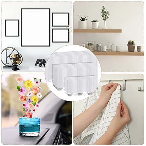 72 Pairs Picture Hanging Strips Heavy Duty, Poster Strips, No Damage Wall Hangers Without Nails, Water Resistant Wall Sticky for Hanging, Wall Adhesive Strips Tape (Mixed Sizes)