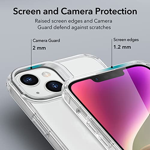 ESR Classic Kickstand Case Compatible with iPhone 14 and iPhone 13, Clear Case with Stand, Military-Grade Protection, Built-in Camera Ring Stand, Scratch-Resistant Acrylic Back, Clear