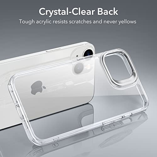 ESR Classic Kickstand Case Compatible with iPhone 14 and iPhone 13, Clear Case with Stand, Military-Grade Protection, Built-in Camera Ring Stand, Scratch-Resistant Acrylic Back, Clear