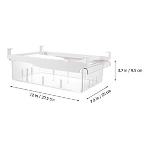 DOITOOL Refrigerator Organizer Drawer Refrigerator Organizer Bins Refrigerator Storage Box for Fridge Shelf Under 0.6 for Refrigerator Storage Snacks Egg Fruit Vegetable (NOT Divided Sections)