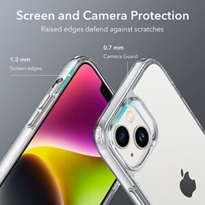 ESR for iPhone 14 Plus Case, 3 Stand Modes, Military-Grade Drop Protection, Supports Wireless Charging, Slim Back Cover with Stand, Phone Case for iPhone 14 Plus, Metal Kickstand Case, Clear