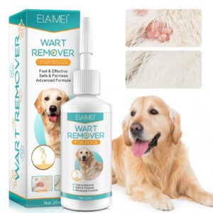 dog wart remover, professional dog wart removal treatment, painless rapidly eliminates dog warts & dog skin tags, no irritation effective wart removal, stops wart regrowth - 20ml