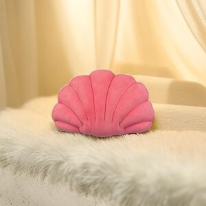 Fay Bless Seashell Throw Pillows for Couch,Outdoor Sea Shell Bed Pillows Decorative for Patio Furniture Sea Princess (Pink, S)