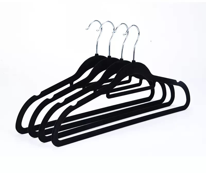 Dynamic-A Non-Slip Velvet Hangers, Suit Hangers Ultra Thin Space Saving 360 Degree Swivel Hook, Strong and Durable Clothes Hangers, (30 Pack)