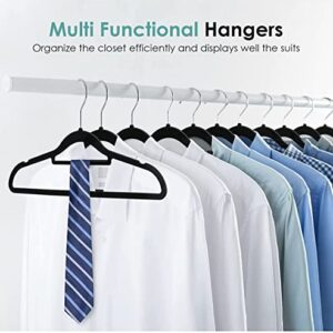 Dynamic-A Non-Slip Velvet Hangers, Suit Hangers Ultra Thin Space Saving 360 Degree Swivel Hook, Strong and Durable Clothes Hangers, (30 Pack)