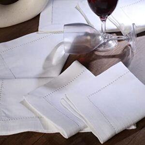 Cloth Napkin in Cotton 10x10 White ,Wedding Napkins,Cocktails Napkins,Fabric Napkins,Cotton Napkins Mitered Corners ,Machine Washable Dinner Napkins Hemstitched,Set of 12