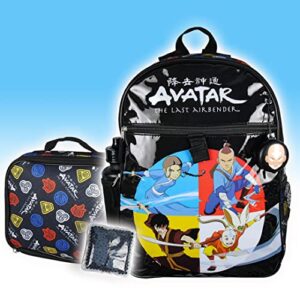 INTIMO Nickelodeon Avatar The Last Airbender Characters Aang Zuko Katara Sokka 5 PC Backpack Lunchbox Icepack Water Bottle