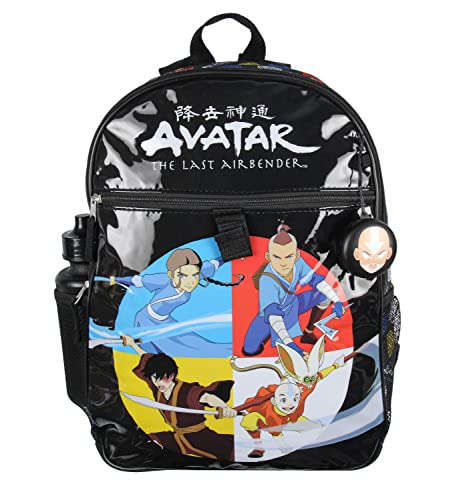 INTIMO Nickelodeon Avatar The Last Airbender Characters Aang Zuko Katara Sokka 5 PC Backpack Lunchbox Icepack Water Bottle