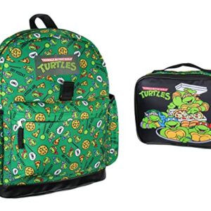 INTIMO Nickelodeon Teenage Mutant Ninja Turtles Got Pizza? Leonardo Raphael Donatello Michelangelo 2 Pc Lunch Box Backpack Set