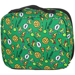 INTIMO Nickelodeon Teenage Mutant Ninja Turtles Got Pizza? Leonardo Raphael Donatello Michelangelo 2 Pc Lunch Box Backpack Set