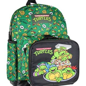 INTIMO Nickelodeon Teenage Mutant Ninja Turtles Got Pizza? Leonardo Raphael Donatello Michelangelo 2 Pc Lunch Box Backpack Set