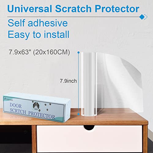 Door Scratch Protector, Protect Your Door, Furniture and Wall, Anti-Scratch Guard for Furniture, Heavy Duty Door Cover Scratch Shield (63'' X 7.9'')