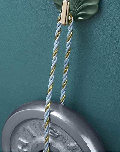 Goenn Bathroom Kitchen Traceless Hole Free Adhesive Hook Light Luxury Wind Shell Hook Strong Adhesive high Load-Bearing Hook Hanging Hook Behind The Door Deepseablue(4sets)