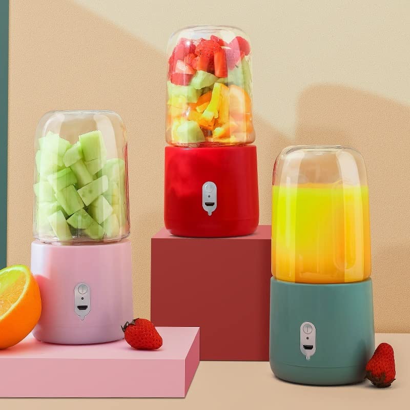 SRLIWHITE Portable Blender USB Blender Two Piece Electric Juicer Smoothie Blender Mini Personal Lemon Juicer (Color : Pink)