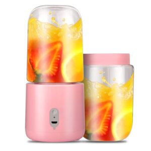 SRLIWHITE Portable Blender USB Blender Two Piece Electric Juicer Smoothie Blender Mini Personal Lemon Juicer (Color : Pink)