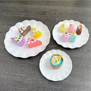 Plastic Cupcake Stands, 3 Tier Cupcake Stand, Dessert Tower Tray for Tea Party, Baby Shower and Wedding (2 Pack, Wave Style)