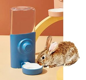 calymmny large rabbit water bottle, 20oz hanging automatic water dispenser by gravity flow for bunny chinchilla guinea pig ferrets (blue)