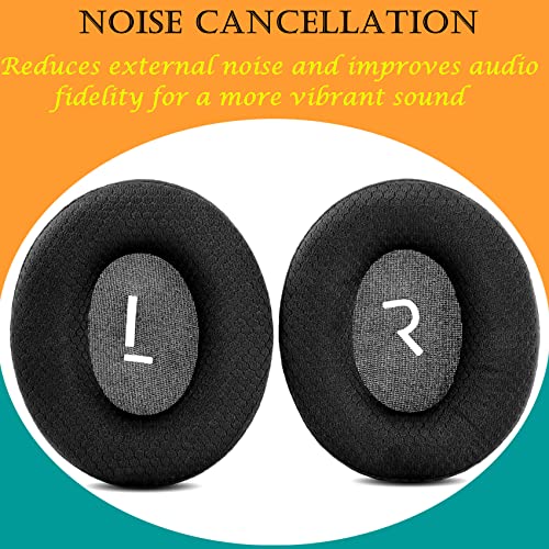 TaiZiChangQin ZX770BN Ear Pads Ear Cushions Replacement Compatible with Sony MDR-ZX770BN MDR-ZX770BT MDR-ZX780DC Headphone (Fabric Earpads Black)