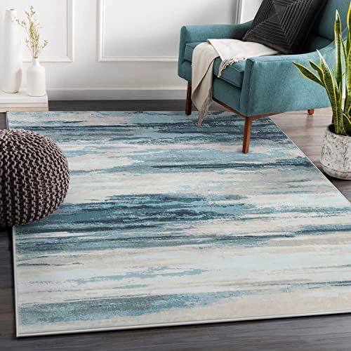 Cinknots Rugs Modern Soft Abstract Area Rugs for Living Room/Bedroom/Kitchen & Dining Room,Medium Pile Home Decor Carpet Floor Mat (Grey10, 5' 3" x 6' 6" Rectangular)