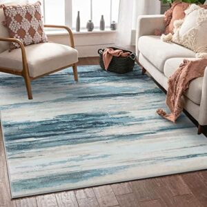 Cinknots Rugs Modern Soft Abstract Area Rugs for Living Room/Bedroom/Kitchen & Dining Room,Medium Pile Home Decor Carpet Floor Mat (Grey10, 5' 3" x 6' 6" Rectangular)