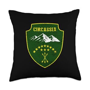 circassian,circassian flag,circassia,adiga. throw pillow