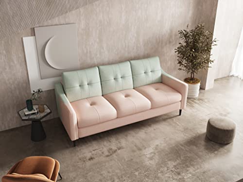 Meeyar Couches for Living Room,80 Inches 3 Seater Sofa Couch for Teen Girls Artistic Sofa for Lady Pink Green Gradient for Women for Office