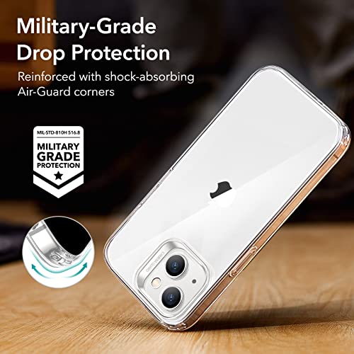 ESR Clear Case Compatible with iPhone 14 Plus Case, Shockproof Thin Silicone Cover, Yellowing-Resistant Slim Transparent TPU Phone Case, Project Zero Series, Clear