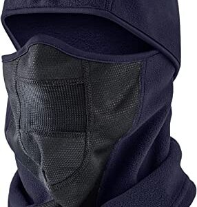 Therma Pro Balaclava Ski Mask Winter Fleece Thermal Face Cover for Men Women Breathable Skiing Motorcycle & Snowboarding, Navy Blue, Large