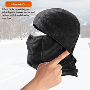 Therma Pro Balaclava Ski Mask Winter Fleece Thermal Face Cover for Men Women Breathable Skiing Motorcycle & Snowboarding, Navy Blue, Large