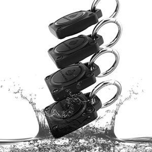 waterproof airtag keychain holder case,compatible for apple airtag key ring.(black-4pack)