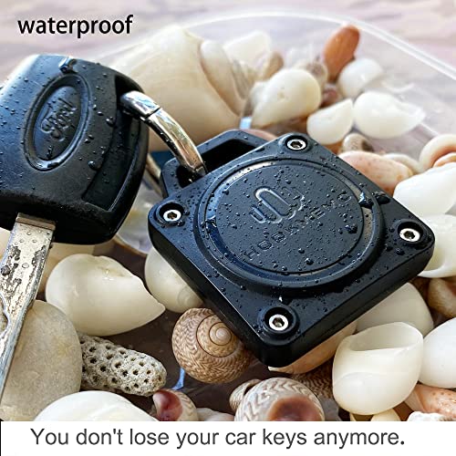 Waterproof AirTag Keychain Holder Case,Compatible for Apple AirTag Key Ring.(black-4pack)