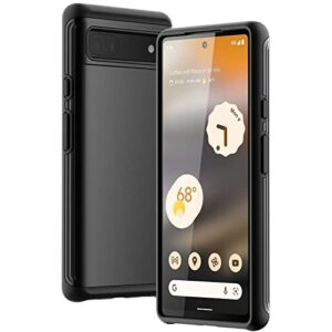 jetech case for google pixel 6a 6.1-inch 2022, dual-layer protection shockproof phone cover (black)