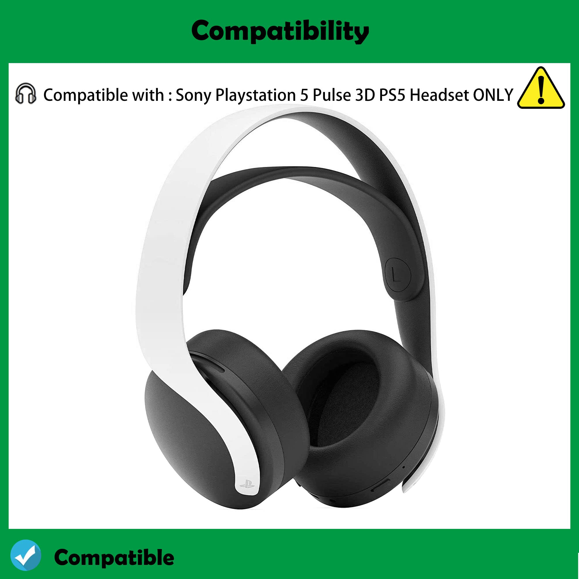 DowiTech Cooling Gel Headset Ear Cushions Replacement Ear Pads Headphone Earpads Compatible with Sony Playstation 5 Pulse 3D PS5 Headset
