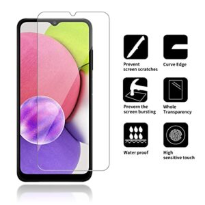 iCsapr [4 Pack] Glass Screen Protector Compatible for Samsung Galaxy A03s[9H Hardness]-HD Screen Tempered Glass, Scratch Resistant, Easy Install [Case Friendly][Bubble Free] 2.5D Edge