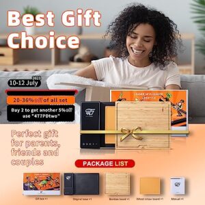 4T7 Smart Meal Prep System, Smart Cutting Board Set, Bamboo and Wheat Straw Chopping Boards, Weigh, Timer, App Calorie Counter, Juice Grooves, Health Management, Best Gift, The Smart Food Prep Station