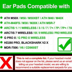 Arctis Pro Cooling Gel Earpads - Compatible with Arctis Pro Wireless, Arctis 7, Arctis5, Arctis3, Arctis1, Arctis 9X Headset, Arctis Series Hybrid Fabric Cooling Gel Replacement Cushion (Cooling Mesh)