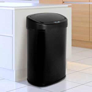 Dkelincs Touchless Trash Can for Kitchen Bathroom Bedroom Home Office, 13 Gallon Automatic Stainless Steel Garbage Can with Lid