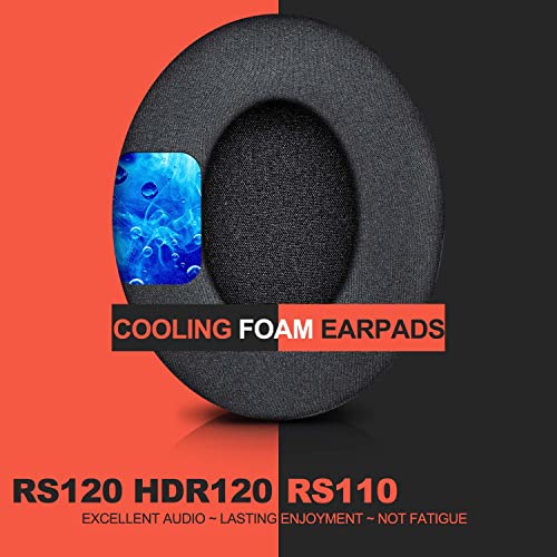 RS120 Cooling Gel Earpads - Compatible with RS120 RS 110 HDR120 Headphones, Hybrid Cooling Gel Replacement Cushion (Hybrid Fabric)