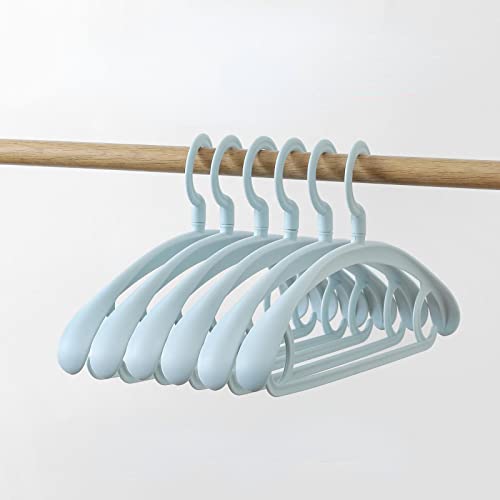 Plastic Clothes Hanger Household Traceless Clothes Hanger Anti Slip Clothes Support Adult Clothes Rack Storage Clothes Rack Blue