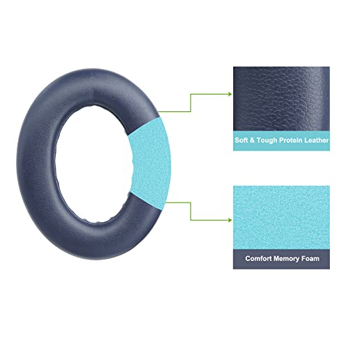 Replacement Ear-Pads Ear-Cushions for Bose 700 (NC-700) Noise Cancelling Headphones, with Soft Protein Leather, Comfort Memory Foam (Midnight Blue)