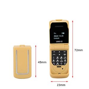 Flip Phone Unlocked, Mini Flip Cell Phone with Charging Cable Multifunctional Keypad Flip Smartphone, Backup Phone Best for Kids