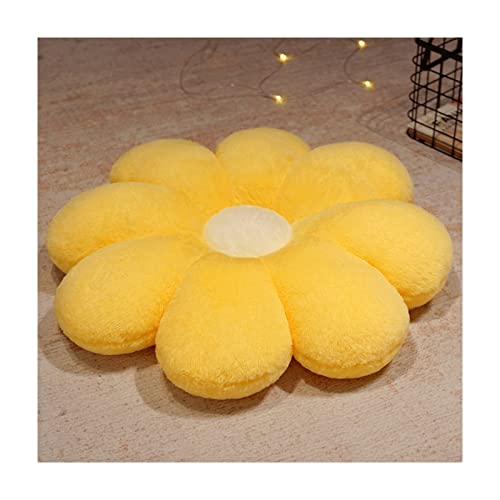 Baiyuruodie Flower Pillows, Cushions, Cute Room Decor and Plush Pillows for Bedroom Sofa Chairs (40cm, yellow01)