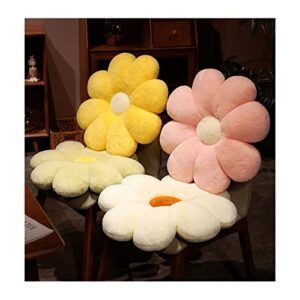 Baiyuruodie Flower Pillows, Cushions, Cute Room Decor and Plush Pillows for Bedroom Sofa Chairs (40cm, yellow01)